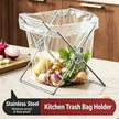 Collapsible Stainless Steel Garbage Bag Holde