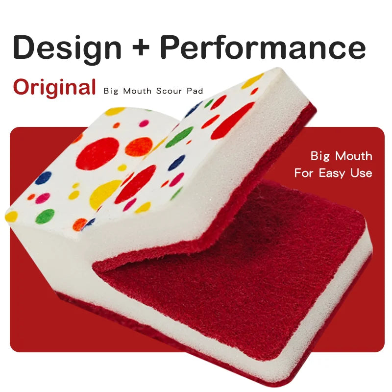 3PCS Double-Sided Scrub Sponge 3PCS