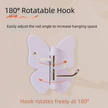 4PCS Rotating Butterfly Wall Hooks