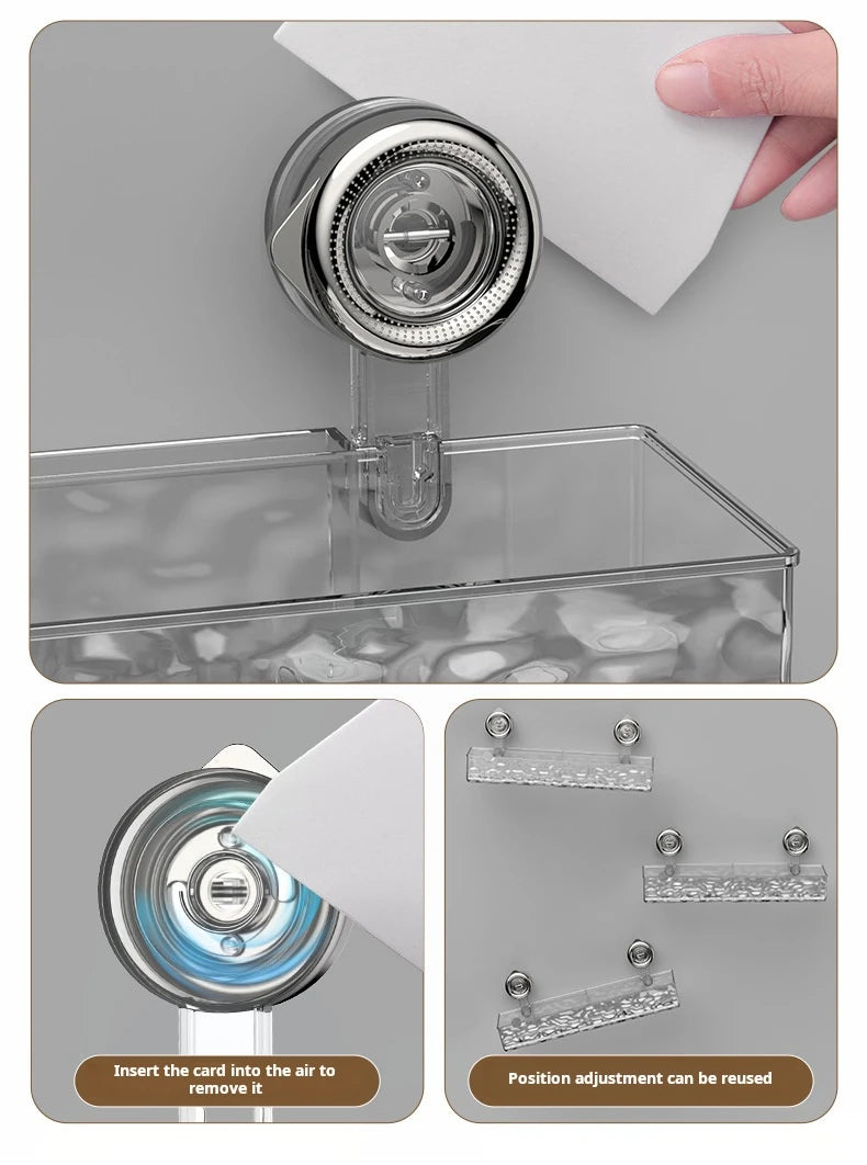 Ripple Suction Cup Bathroom Organizer