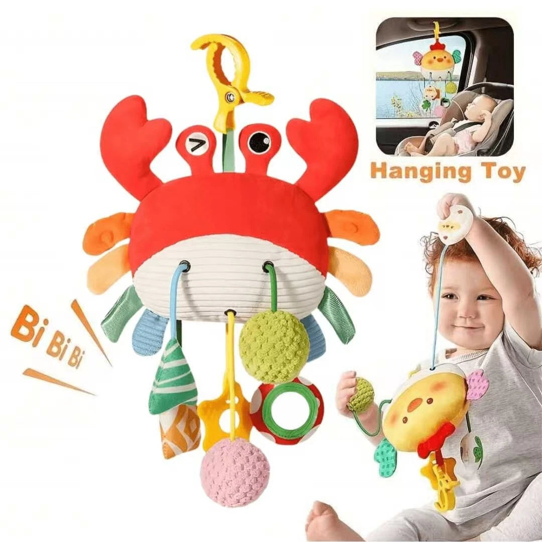 Plush Baby Crab Hanging Stroller & Crib Toy