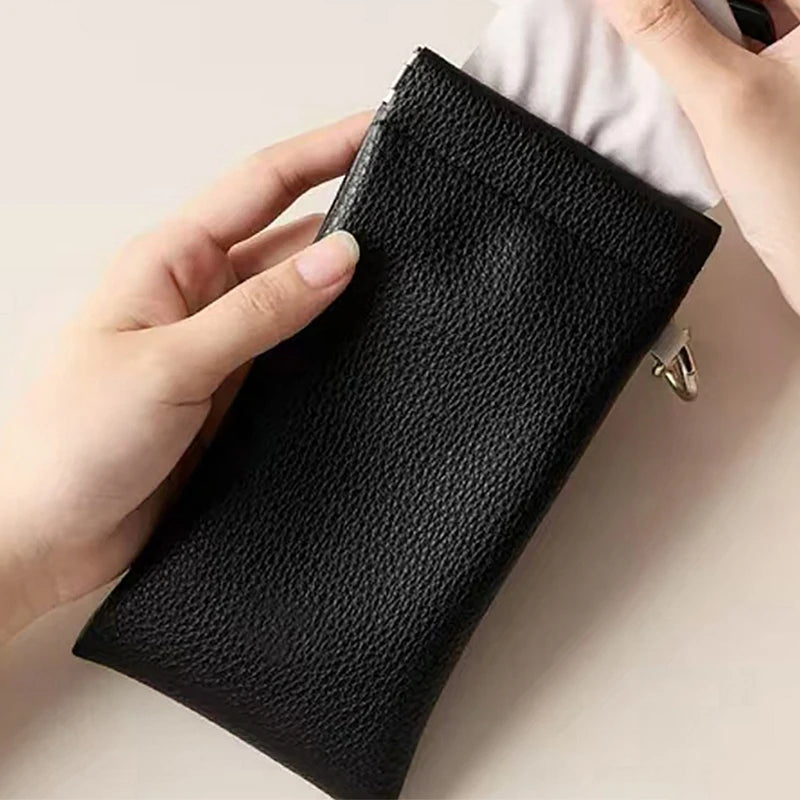 Portable Leather Eyewear Case