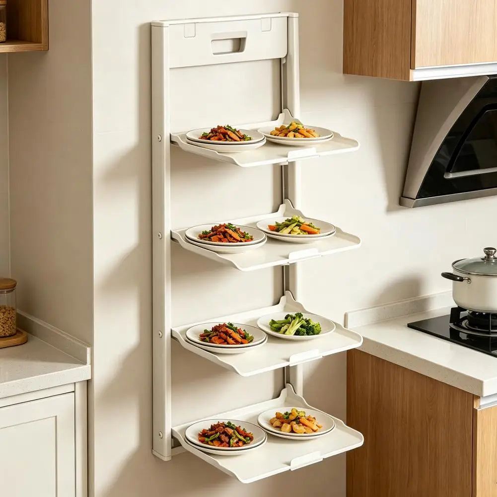 Wall-Mounted Foldable Kitchen Storage