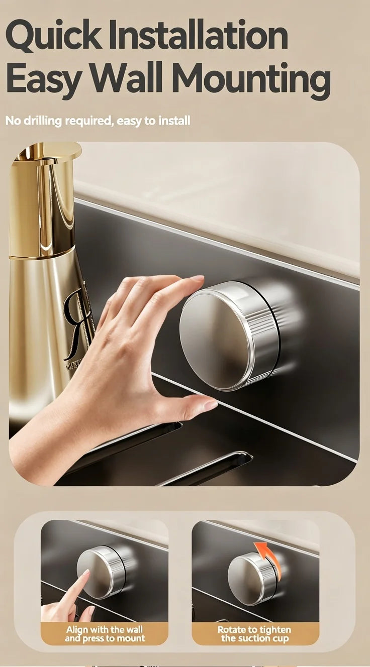 No-Drill Bathroom Vanity Storage Shelf