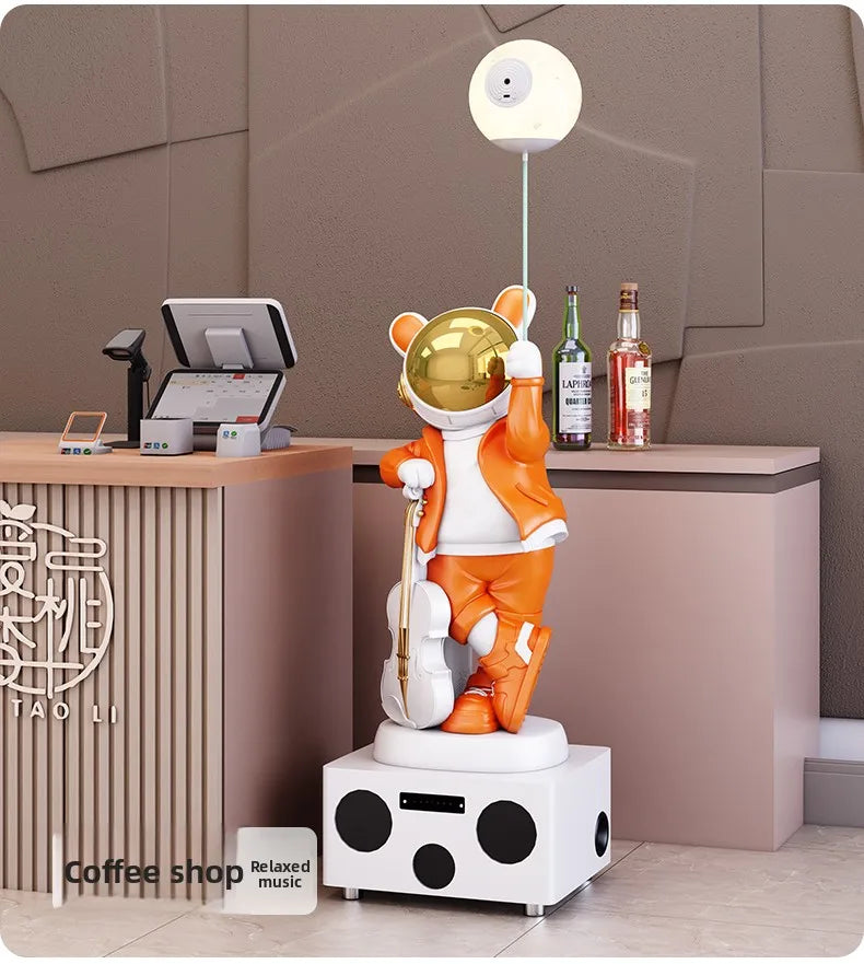 Karaoke Rabbit Astronaut Statue