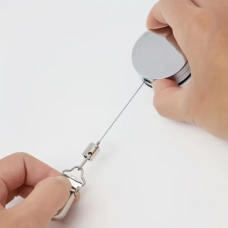 Stainless Steel Retractable Towel Clip (No-Drill)