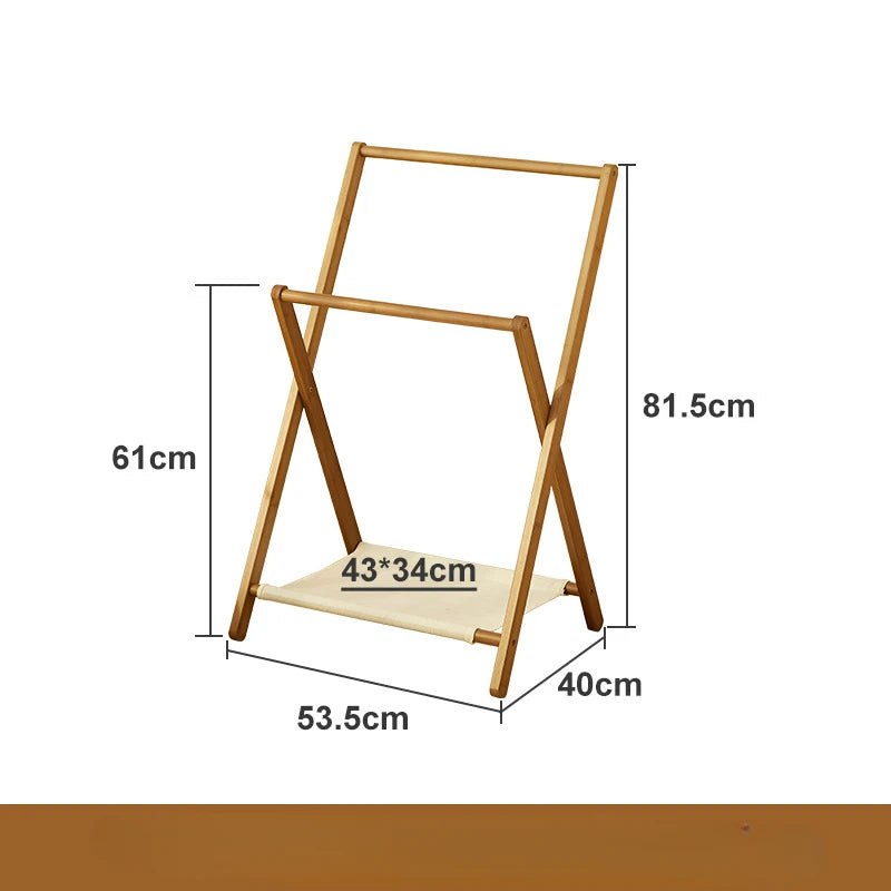 Foldable Wooden Clothes Rack