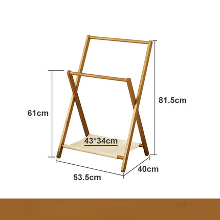 Foldable Wooden Clothes Rack