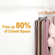 3x Wooden Multi-Clip Hanger Rack