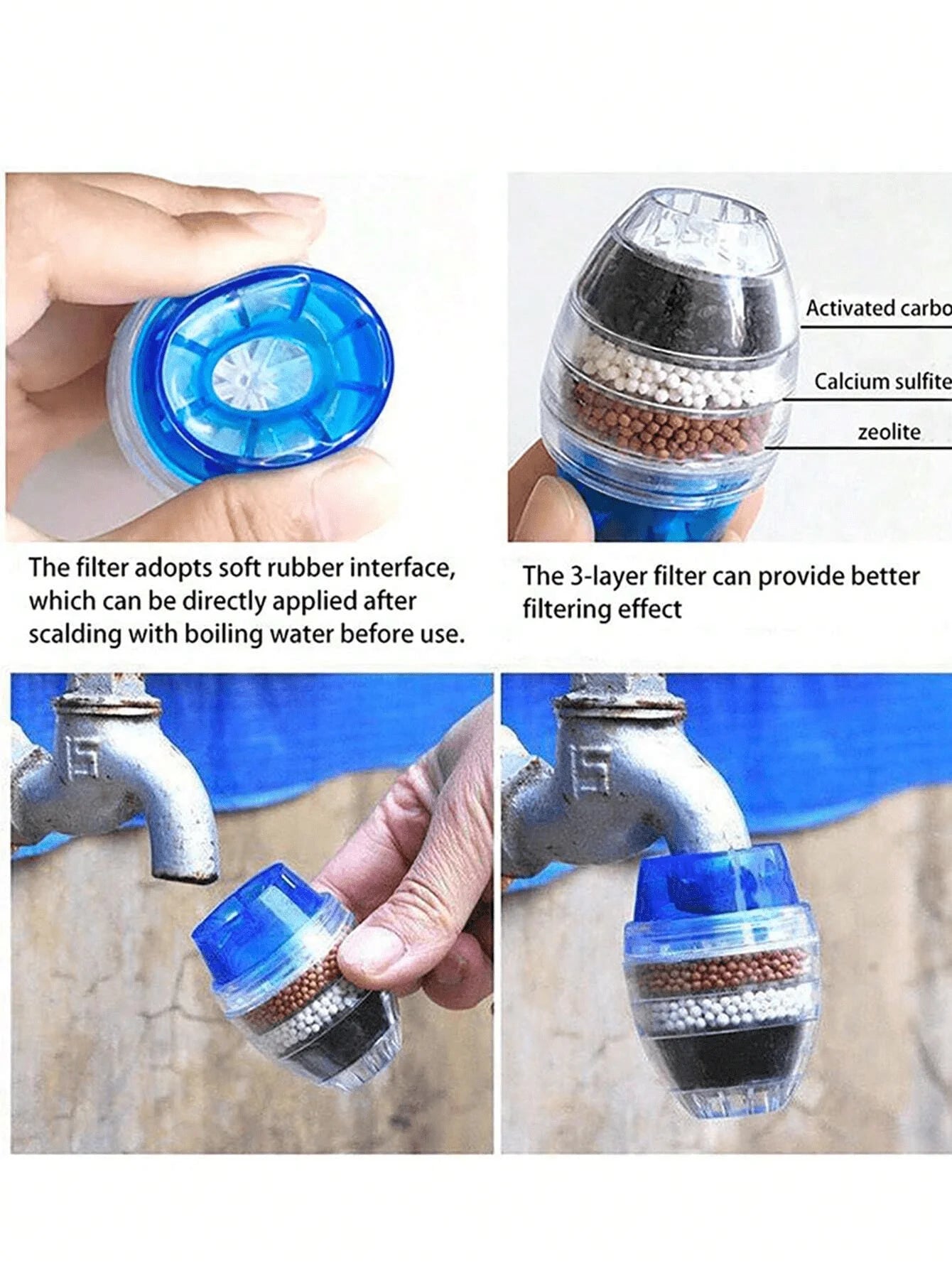 3pcs Faucet Water Filter Splitter