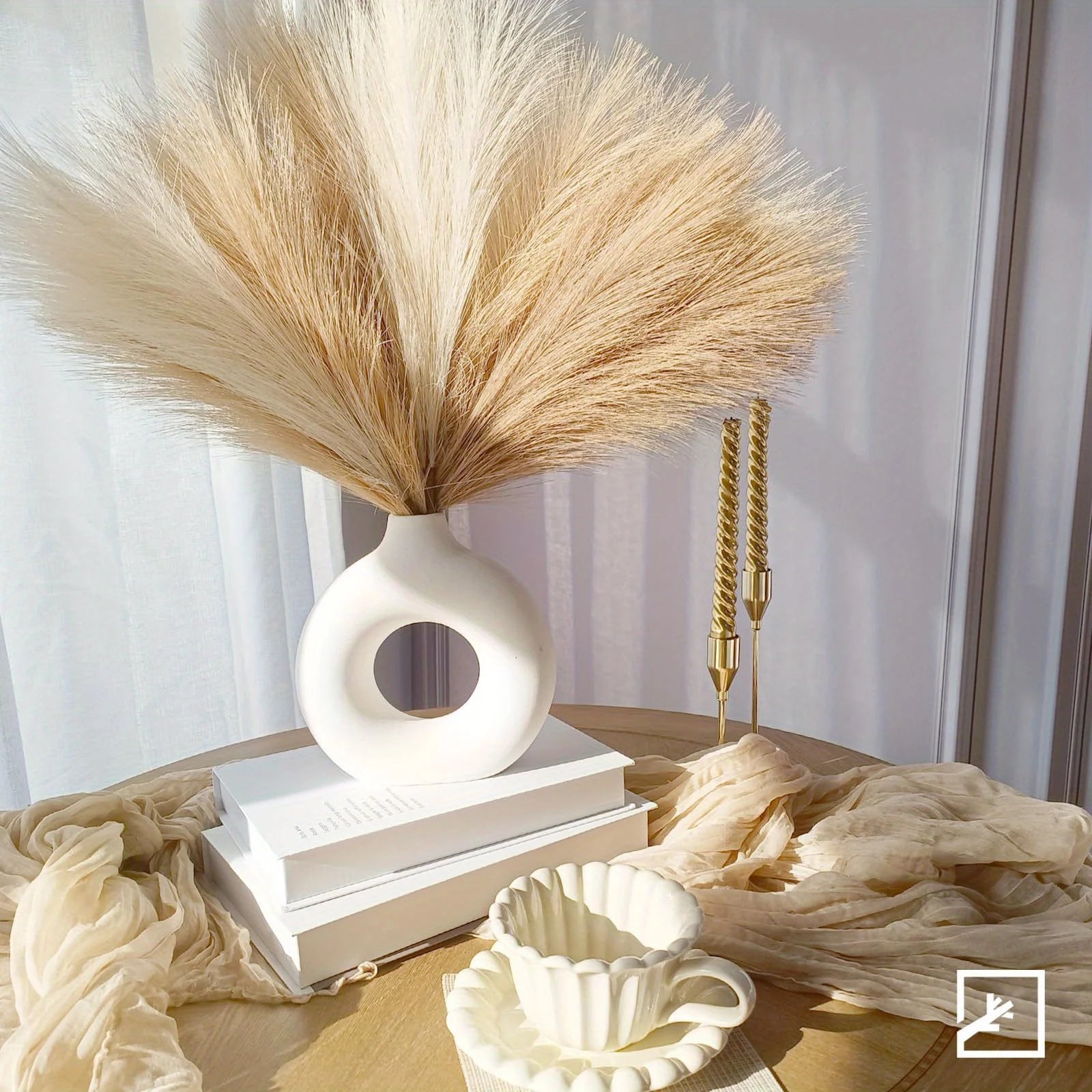 Artificial Pampas Grass Set