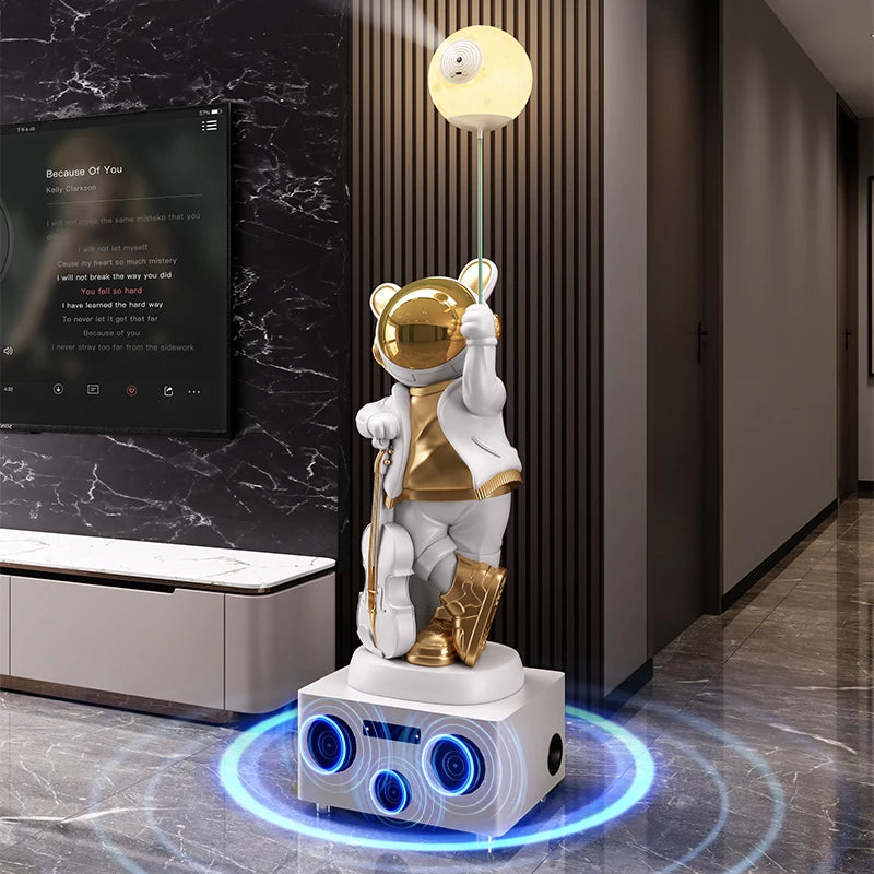 Karaoke Rabbit Astronaut Statue