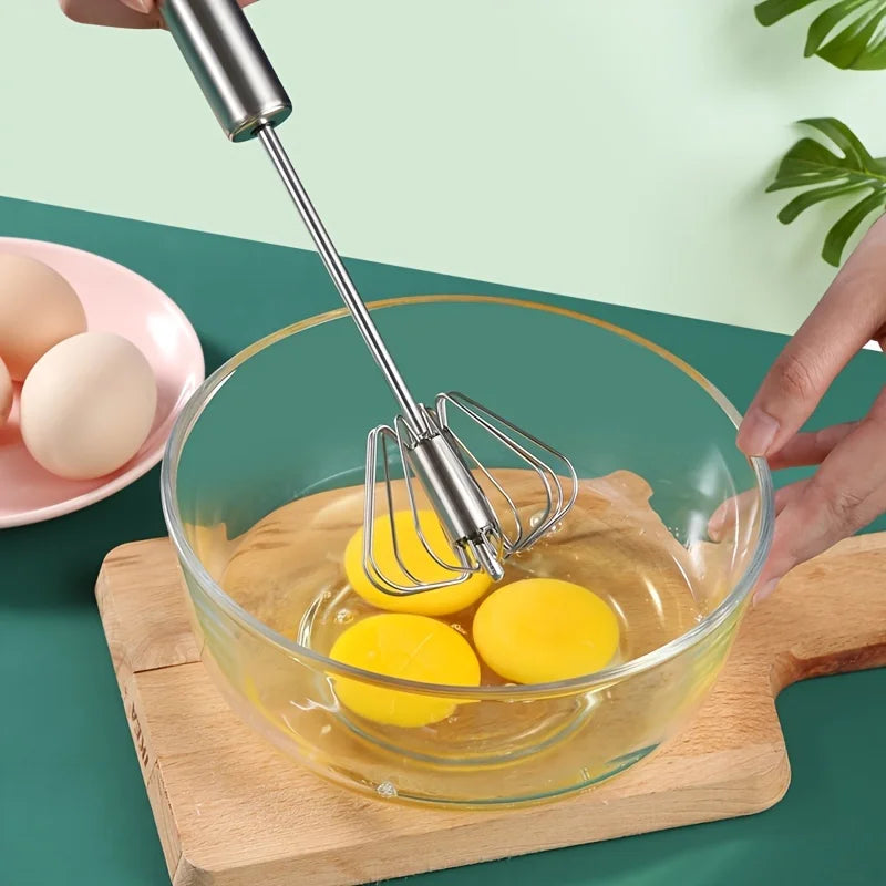 Stainless Steel Semi-Automatic Rotary Beater
