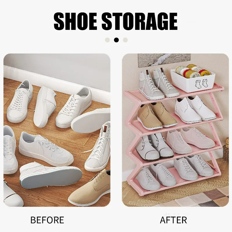 Z-Shaped Shoe Rack