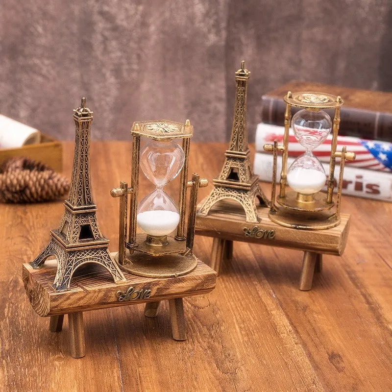 Eiffel Tower Luxury Rotating Sand Hourglass