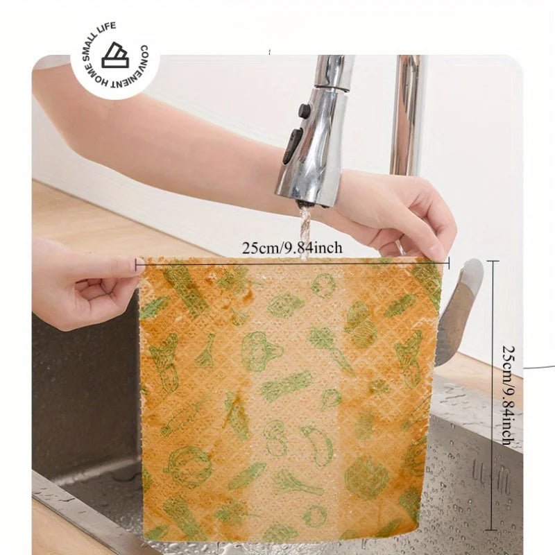 50Pcs Disposable Dishwashing Cloth Roll