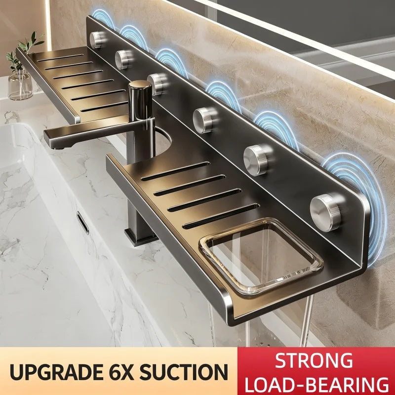 No-Drill Bathroom Vanity Storage Shelf