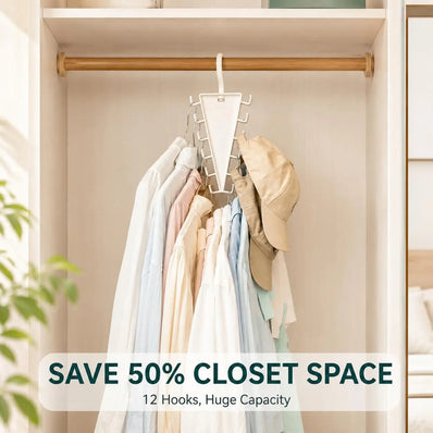 2/4/8Pcs V-Shape Hanger Organizer