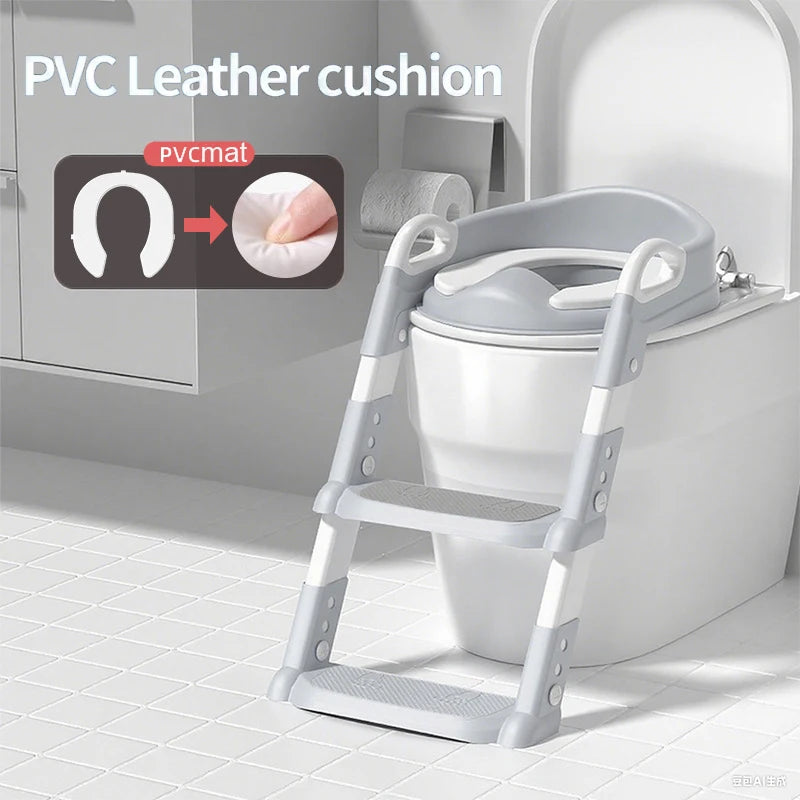 Baby Toilet Training Seat with Adjustable Steps