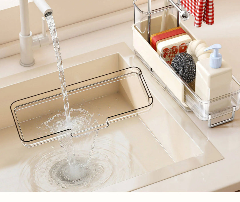 Kitchen Sponge And Towel Drain Rack