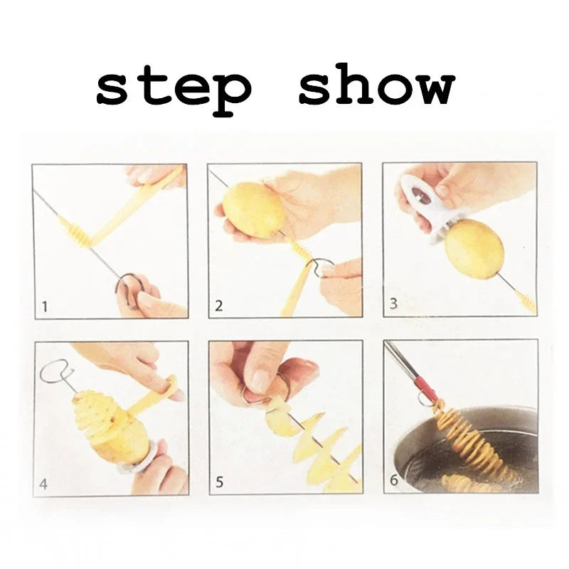 Rotating Potato Spiral Slicer