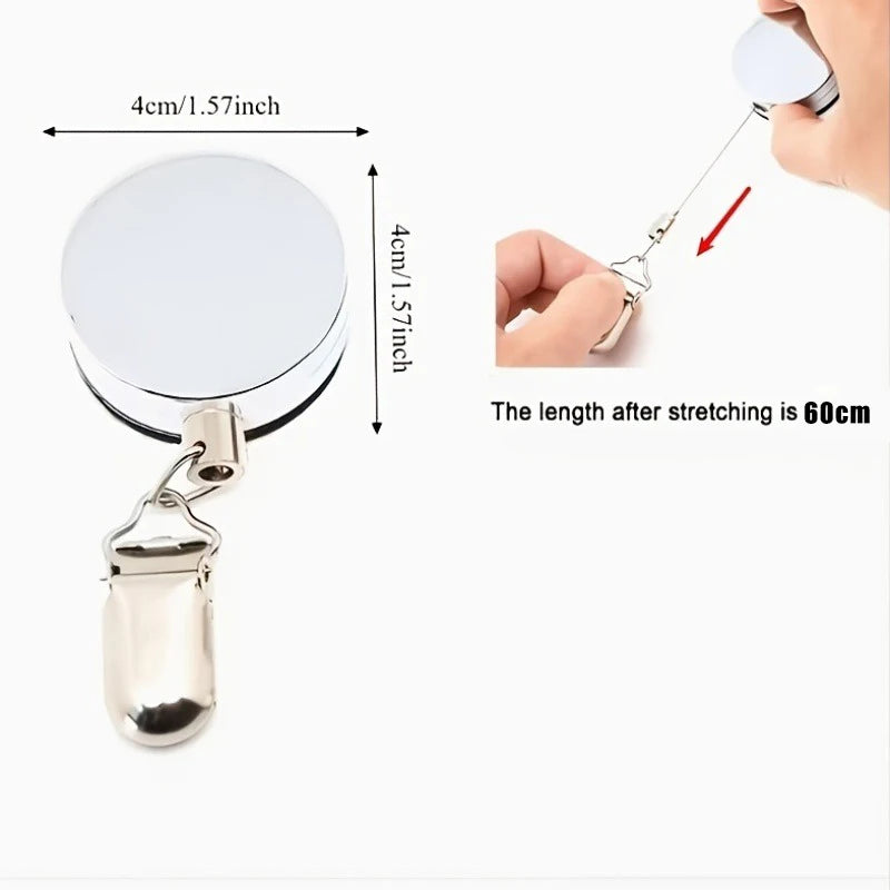Stainless Steel Retractable Towel Clip (No-Drill)
