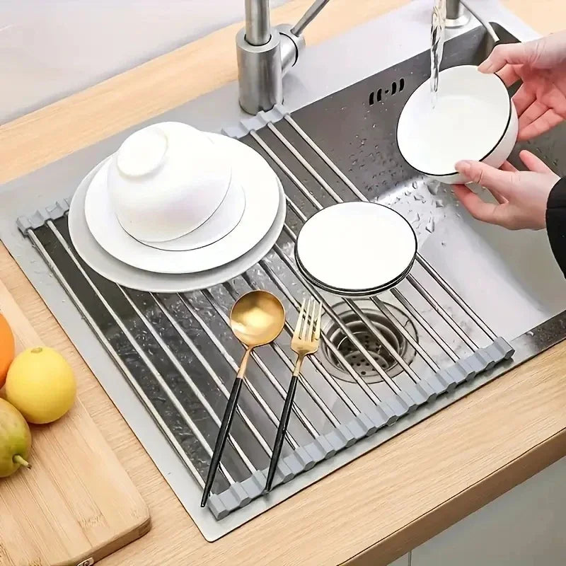 Roll-Up Sink Drying Rack