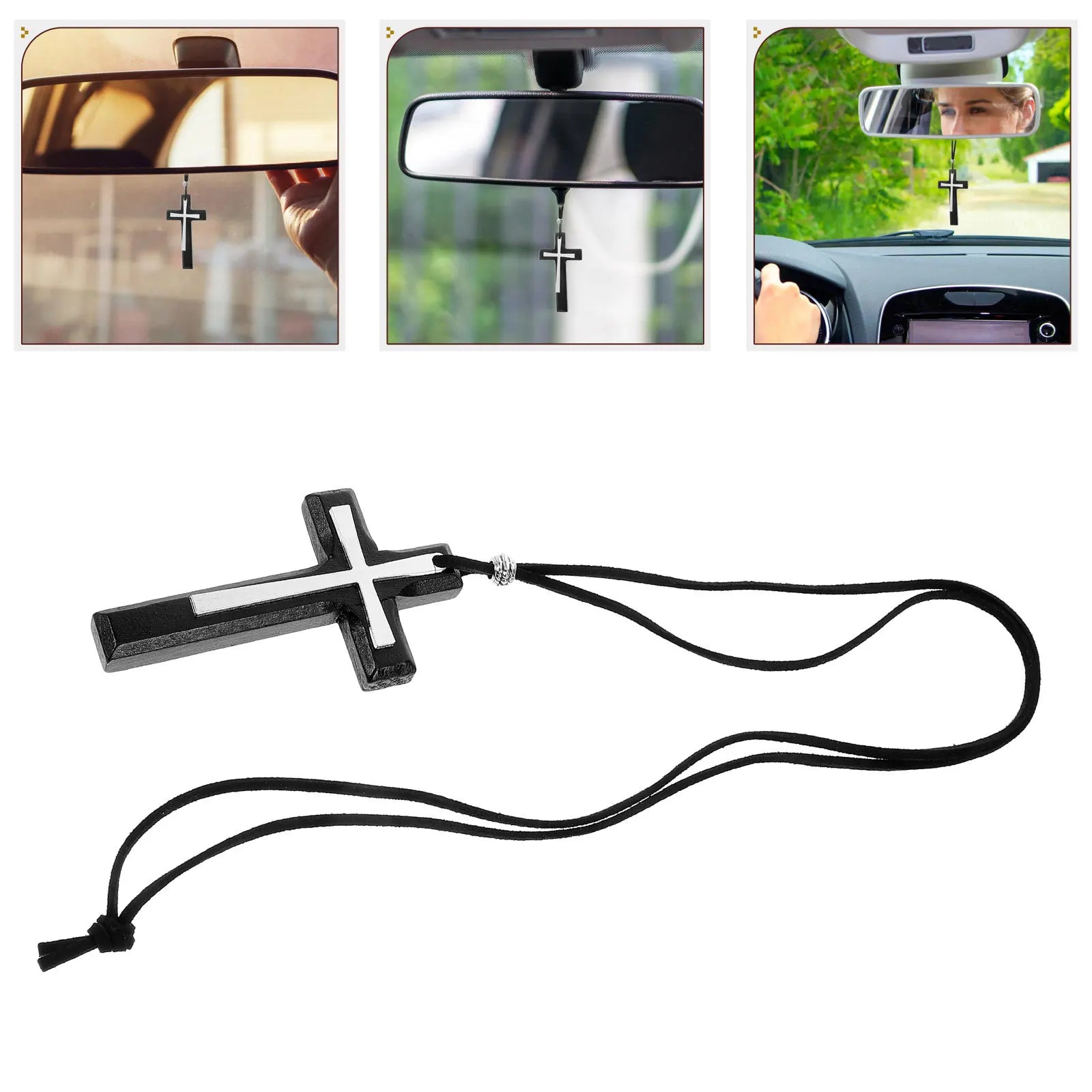 Vintage Cross Car Hanging Ornament