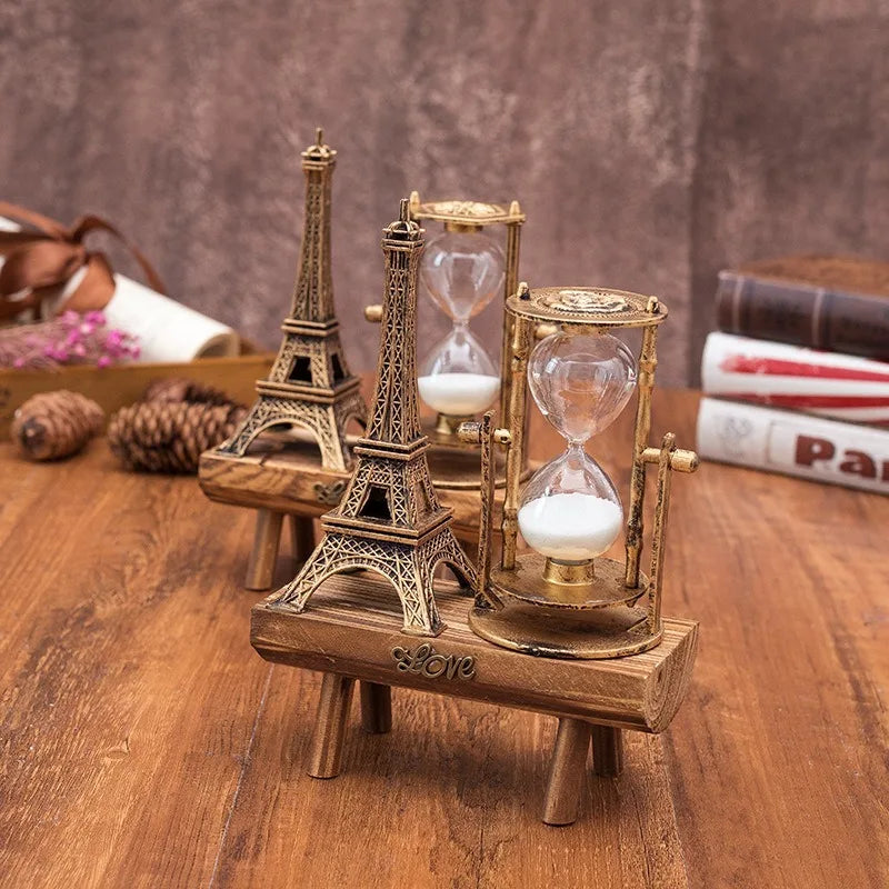 Eiffel Tower Luxury Rotating Sand Hourglass
