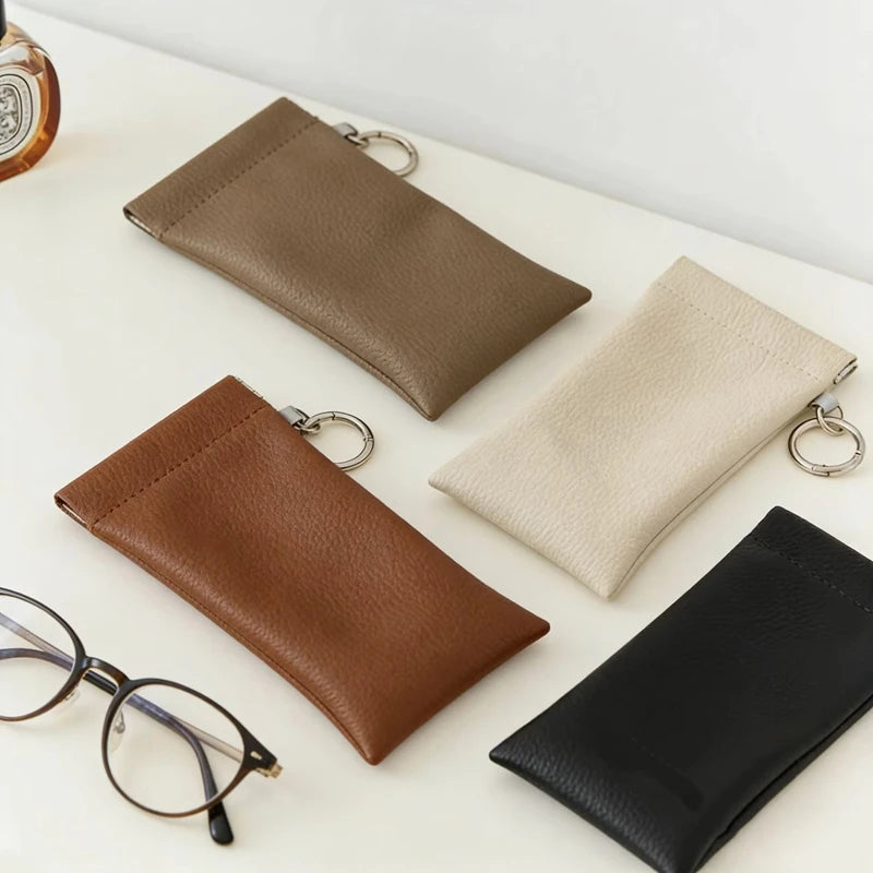 Portable Leather Eyewear Case