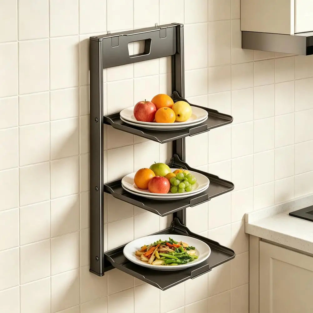 Wall-Mounted Foldable Kitchen Storage