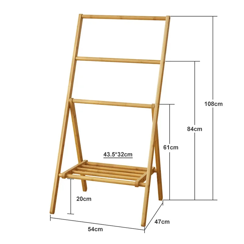 Foldable Wooden Clothes Rack