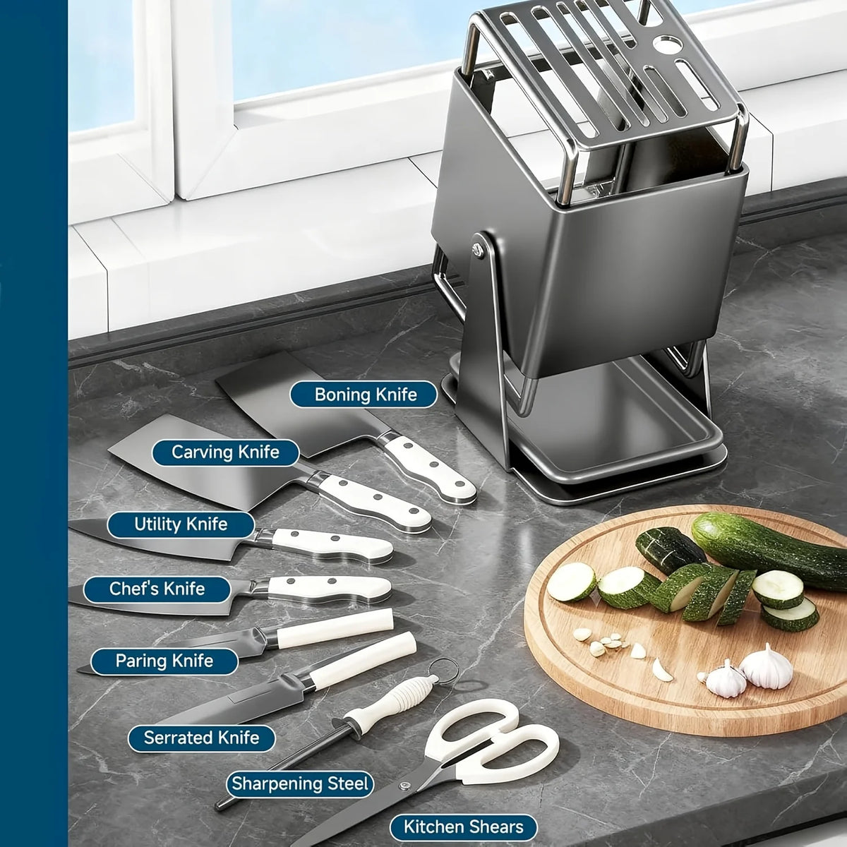 Rotating Universal Knife Holder