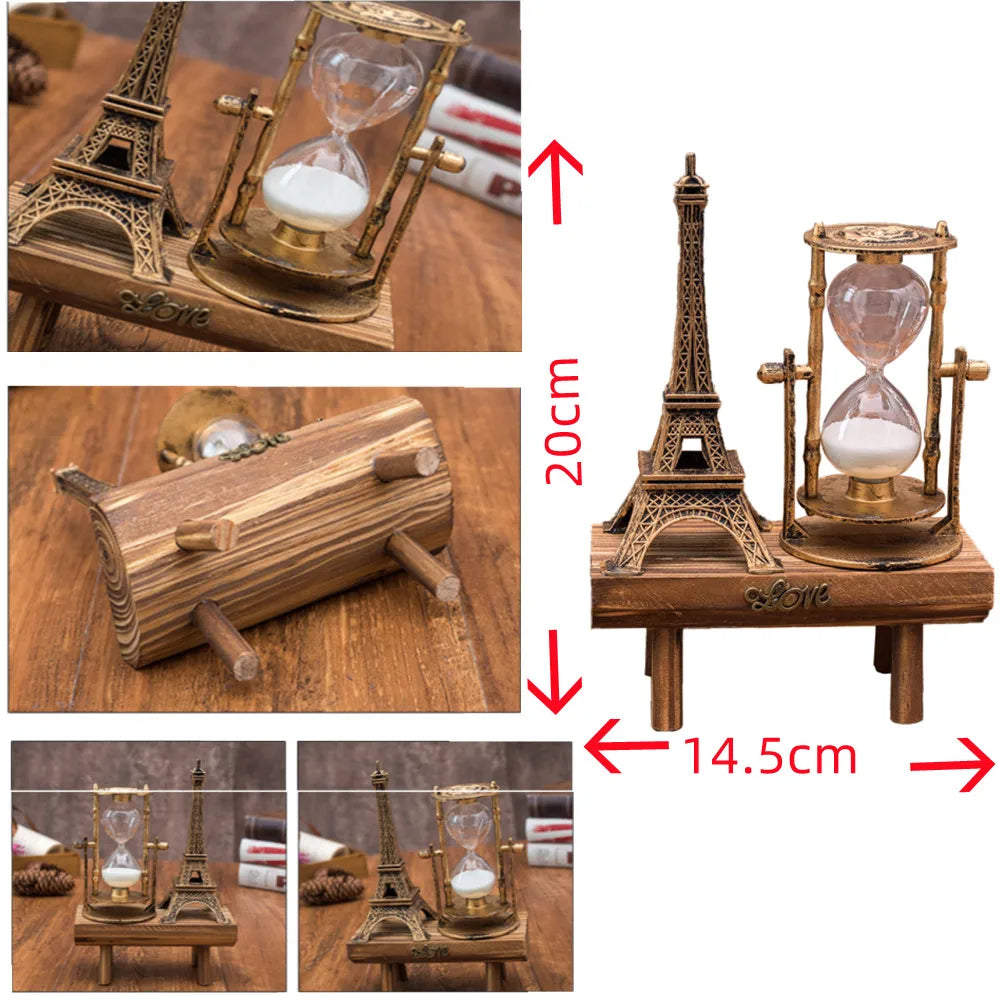 Eiffel Tower Luxury Rotating Sand Hourglass