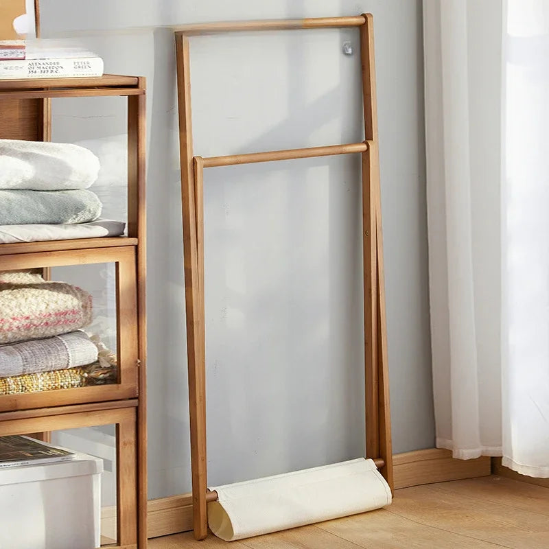 Foldable Wooden Clothes Rack