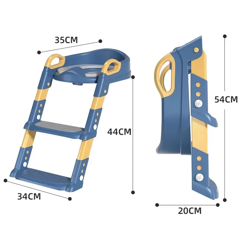 Baby Toilet Training Seat with Adjustable Steps