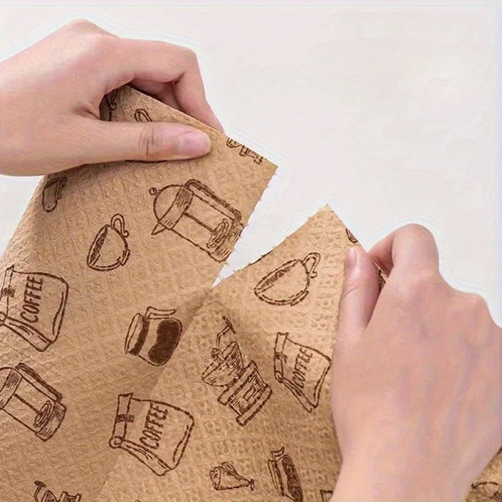 50Pcs Disposable Dishwashing Cloth Roll