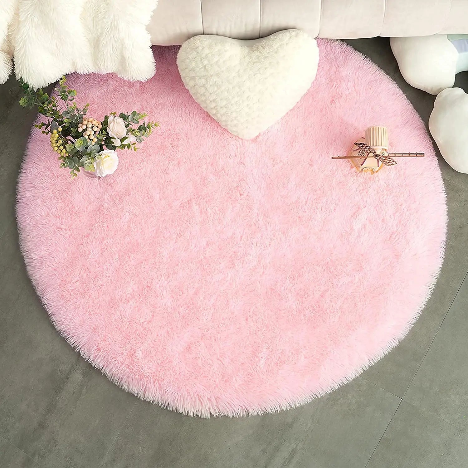 Round Fluffy Soft Area Rug