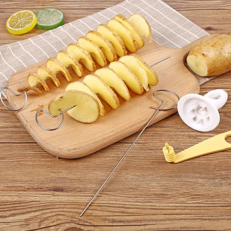 Rotating Potato Spiral Slicer