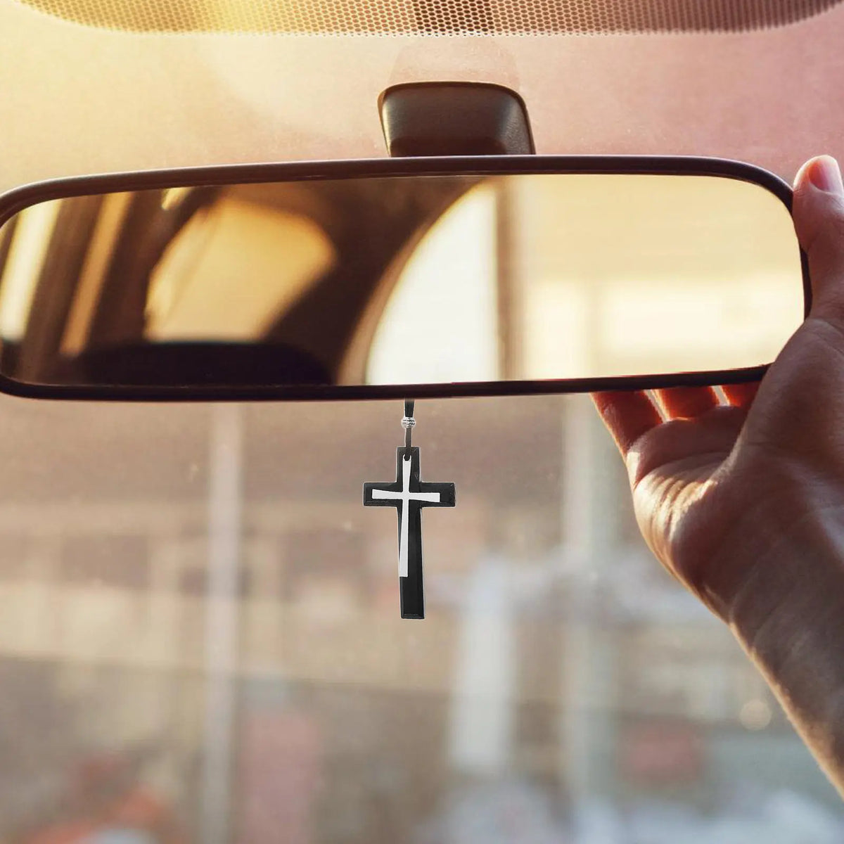 Vintage Cross Car Hanging Ornament