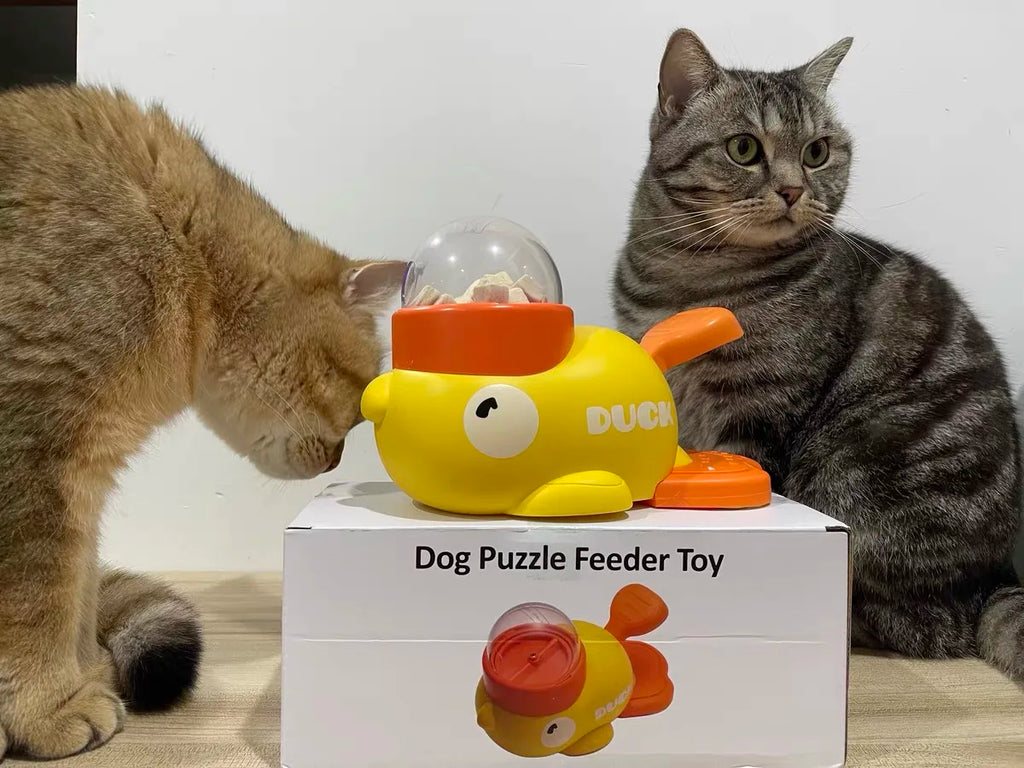 Yellow Duck Pet Feeder