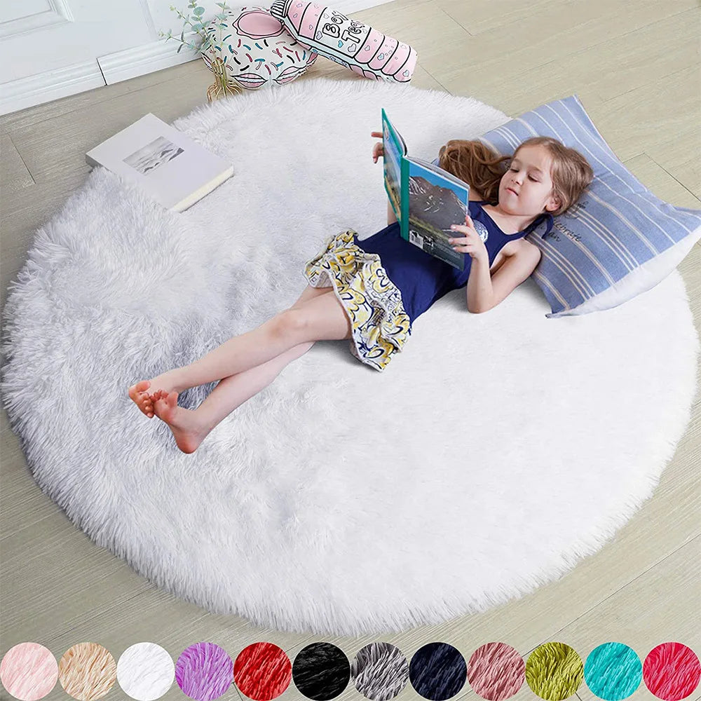 Round Fluffy Soft Area Rug