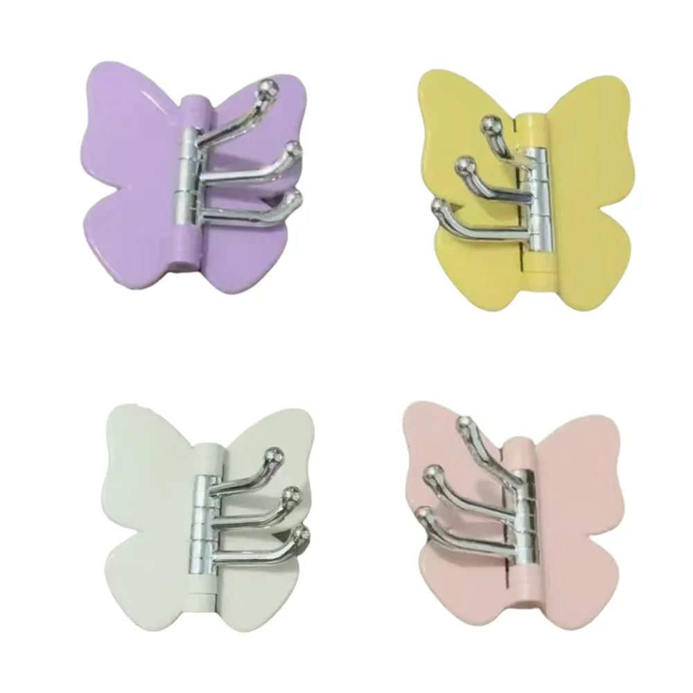 4PCS Rotating Butterfly Wall Hooks
