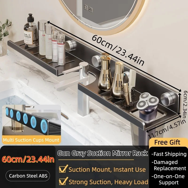 No-Drill Bathroom Vanity Storage Shelf