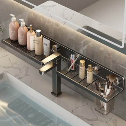 No-Drill Bathroom Vanity Storage Shelf